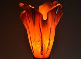 Orange Flame Table Lamp