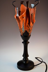 Orange Flame Table Lamp