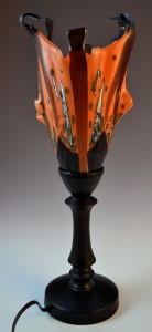 Orange Flame Table Lamp