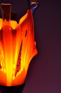 Orange Flame Table Lamp