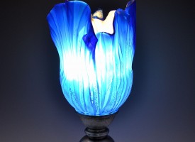 Blue Iris Lamp